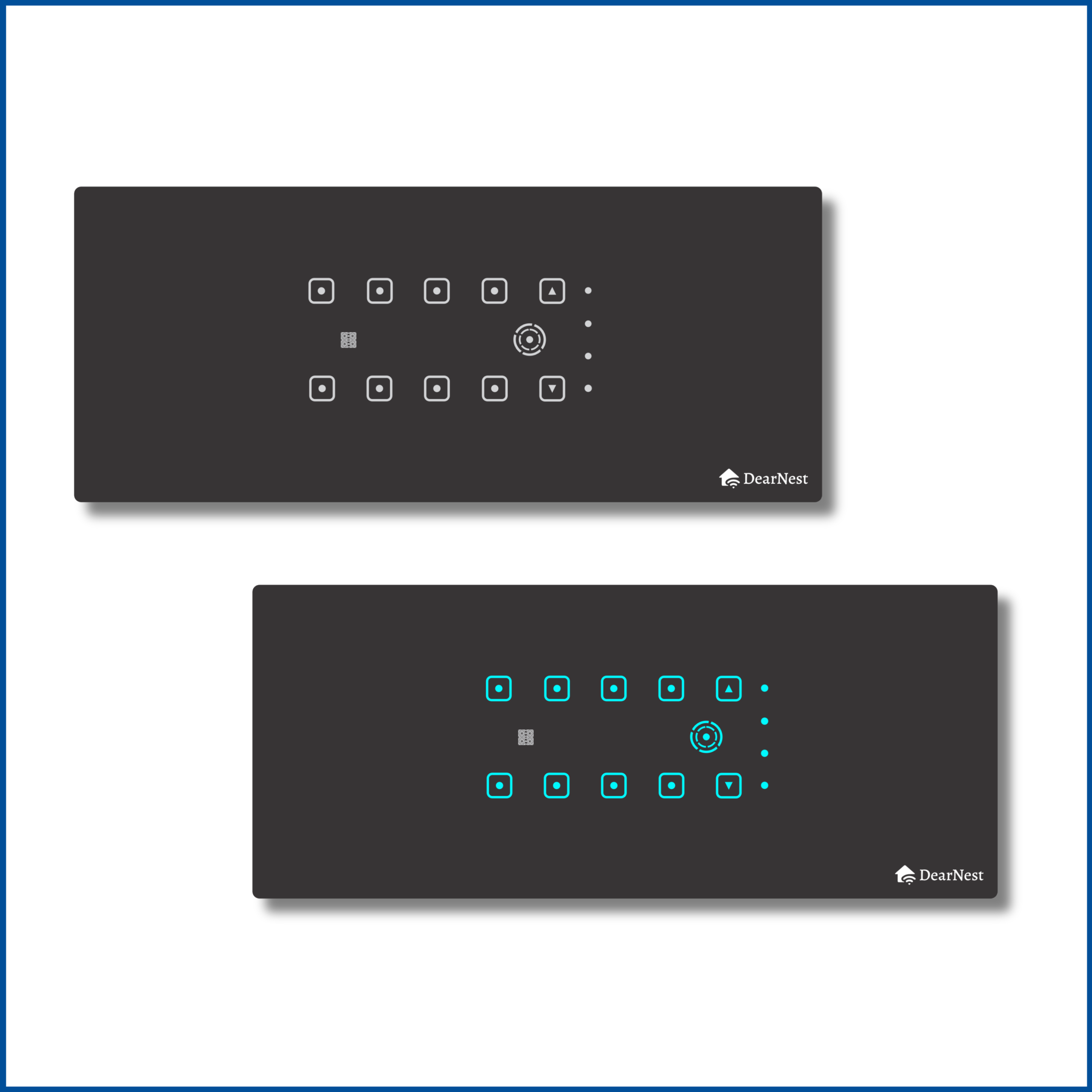 Smart Touch Switch Board | Size : 6M | 8 switch & 1 Fan Control