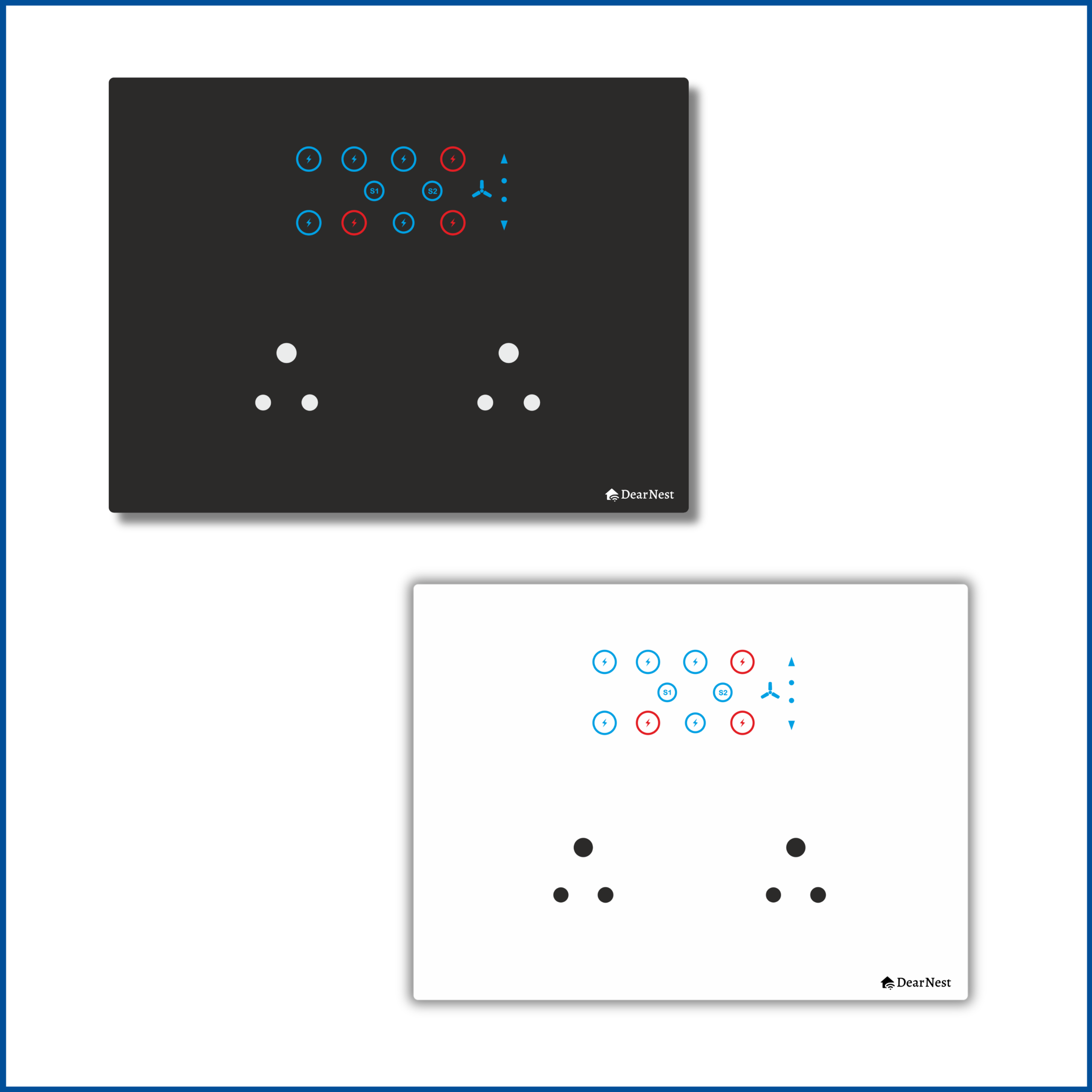 Smart Touch Switch | Size : 12M | 8 Switch, 1 Fan & 2 Socket